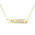 Custom Diamond Accented Gold Name Plate Necklace